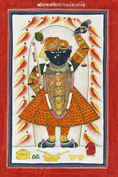 Shrinathji Swaroop - Pichwai Painting - Framed Prints