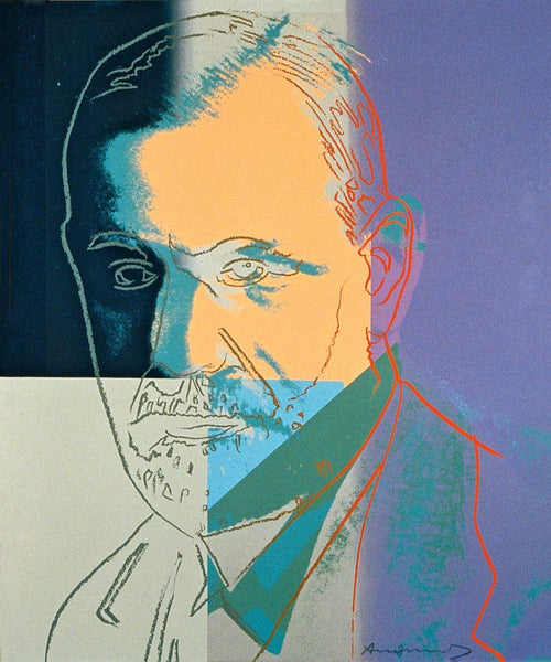 Sigmund Freud - Ten Portraits of Jews of the Twentieth Century - Andy Warhol - Pop Art Print - Framed Prints