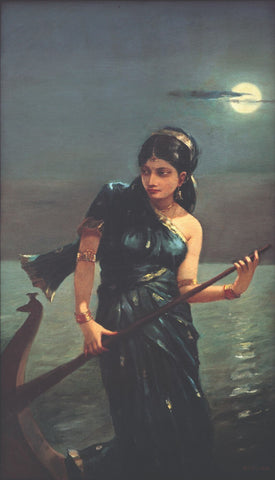 Silvery Waves - Hemendranath Mazumdar - Indian Masters Painting by Hemen Mazumdar