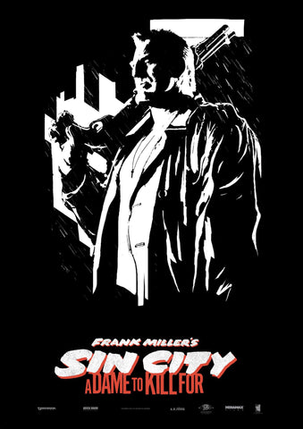 Sin City - A Dame to Kill For - Mickey Rourke - Robert Rodriguez Hollywood Movie Poster by Joel Jerry