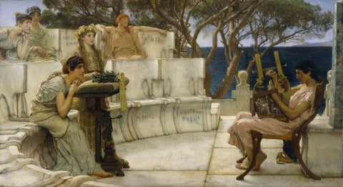 Sappho And Alcaeus by Sir Lawrence Alma-Tadema