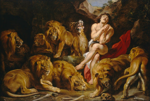 Daniel in the Lions' Den - Framed Prints