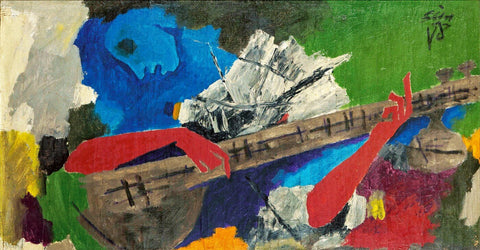 Sitar Player - M F Husain by M F Husain