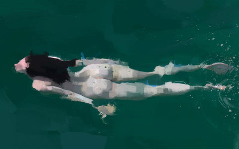 Skinny Dipping - Contemporary Art - Framed Prints