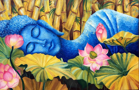 Sleeping Buddha Dev - Canvas Prints by Anzai