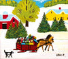 Sleigh Ride  - Maud Lewis - Canadian Folk Artist Painting - Art Prints