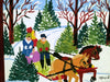 Sleigh Ride  2 - Maud Lewis - Canadian Folk Artist Painting - Canvas Prints