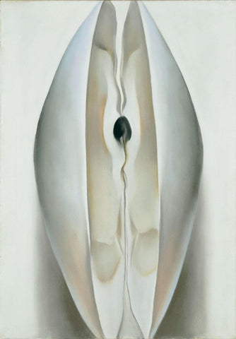 Slightly Open Clam Shell - Georgia O Keeffe - Canvas Prints by Georgia O Keeffe