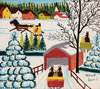 Snow Covered Bridge - Maud Lewis - Folk Art Painting - Life Size Posters