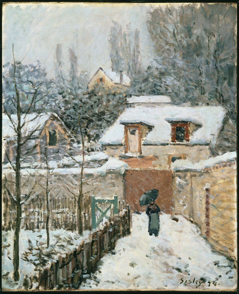 Snow at Louveciennes - Large Art Prints