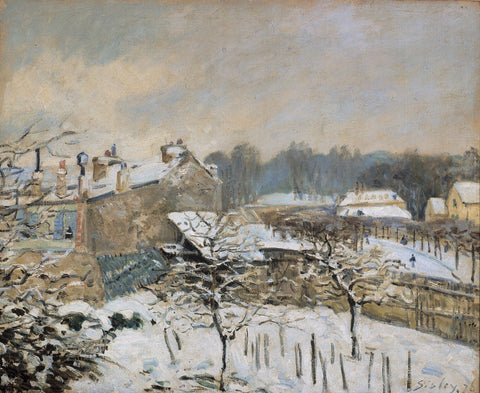 Snow Effect at Louveciennes - Life Size Posters by Alfred Sisley