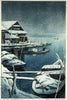 Snow in Mukojima - Kawase Hasui - Ukiyo-e Woodblock Print Art Painting - Framed Prints