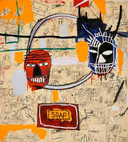 Soap - Jean-Michael Basquiat - Neo Expressionist Painting - Large Art Prints by Jean-Michel Basquiat