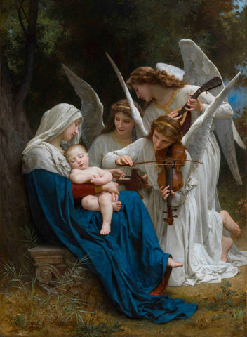 Song Of The Angels - William Adolphe Bouguereau - Christian Art Painting by William-Adolphe Bouguereau
