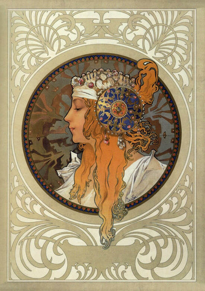 Sophia -  Alphonse Mucha - Art Nouveau Print - Canvas Prints