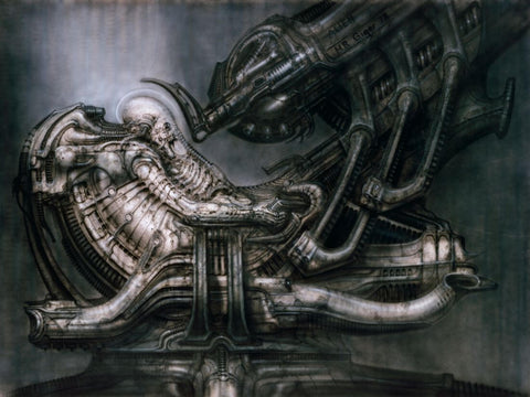 Space Jockey (Pilot Engineer) - H R Giger Art - Alien Movie Poster - Canvas Prints