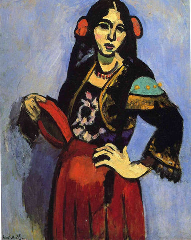 Spanish Woman With A Tambourine (Femme espagnole avec un tambourin) – Henri Matisse Painting - Posters by Henri Matisse
