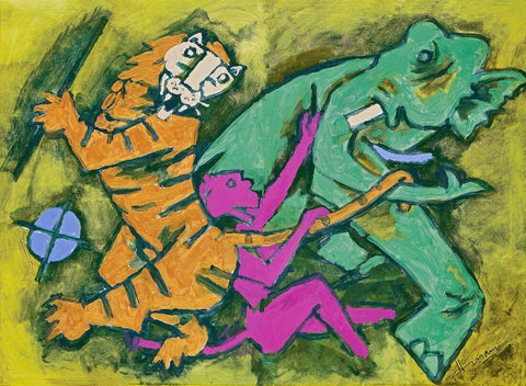 Spirit Of India - Maqbool Fida Husain - Large Art Prints