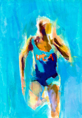 Spirit Of Sports - Abstract Painting - The Athlete - Canvas Prints