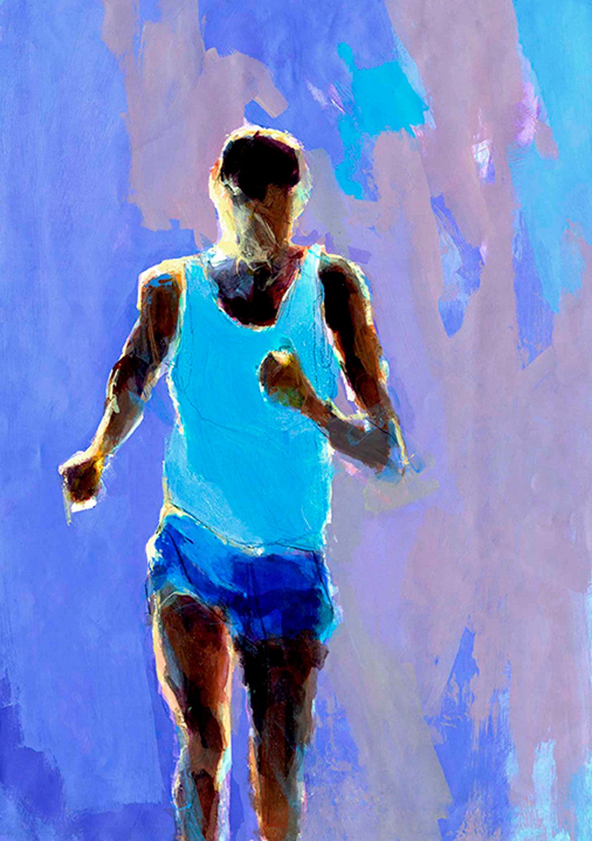 Spirit Of Sports Abstract Painting The Runner Canvas Prints