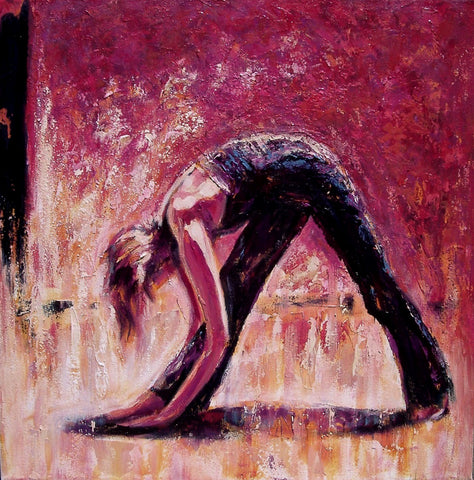 Spirit Of Sports - Abstract Painting - Yoga Pose 2 by Joel Jerry
