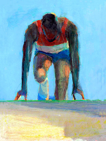 Spirit Of Sports - Concentration At The Starting Block by Joel Jerry