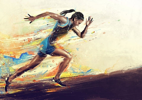 Spirit Of Sports - Digital Art - Running The Distance by Joel Jerry