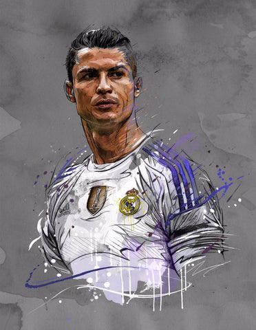 Spirit Of Sports - Digital Art - Soccer Superstars - Cristiano Ronaldo by Joel Jerry