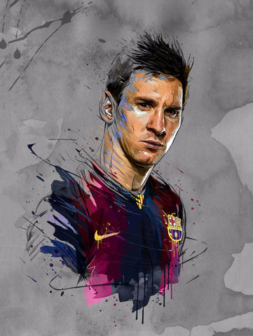 Spirit Of Sports - Digital Art - Soccer Superstars - Lionel Messi by Joel Jerry