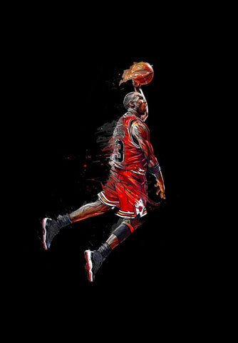Spirit Of Sports - Fan Art - Basketball Greats - Michael Jordan - Chicago Bulls by Kimberli Verdun