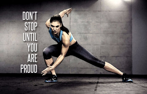 Spirit Of Sports - Motivational Poster - Dont Stop Until You Are Proud - Framed Prints