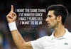 Spirit Of Sports - Motivational Quote - I want to be No 1 - Novak Djokovic - Legend Of Tennis - Posters