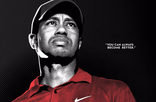 Spirit Of Sports - Motivational Quote - You Can Always Become Better - Tiger Woods - Canvas Prints