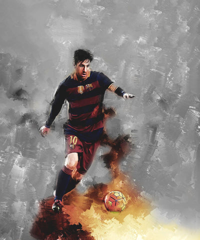 Spirit Of Sports - Painitng - Soccer Superstars - Lionel Messi - Posters by Joel Jerry