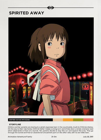 Spirited Away - Studio Ghibli - Japanaese Animated Movie Minimalist Poster - Posters