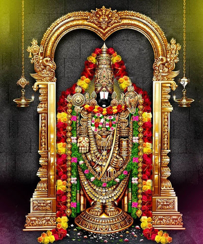 Sri Tirupati Venkateswara Swamy (Balaji) Painting - Canvas Prints by Jai