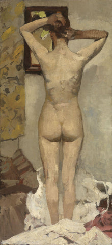 Standing Nude (Stehender Akt)- George Breitner - Dutch Impressionist Painting - Framed Prints