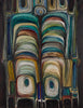 Stacked - Contemporary Abstract Painting - Life Size Posters