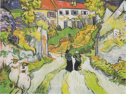 Stairway At Auvers - Posters by Vincent Van Gogh