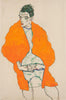 Standing Man - Egon Schiele Painting - Canvas Prints