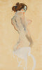 Standing Female Nude - Egon Schiele - Canvas Prints