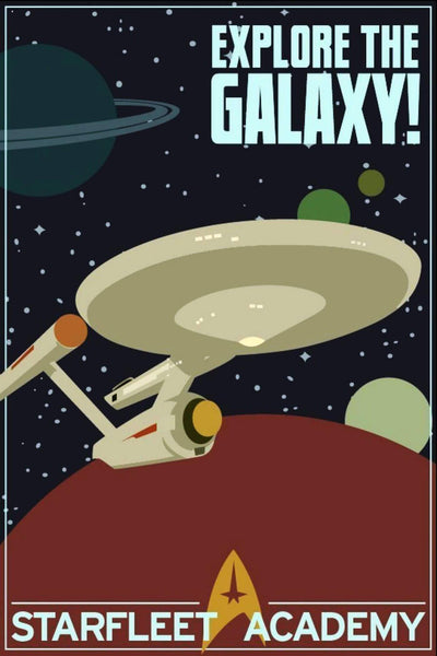 Star Trek - Explore The Galaxy - Retro Fan Art Propaganda Poster - Tallenge Hollywood Collection - Posters