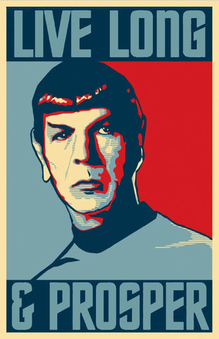 Star Trek - Spock - Live Long And Prosper -  Hollywood Movie Poster Collection - Canvas Prints