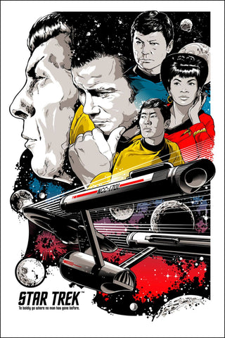 Star Trek - To Boldly Go - Fan Art Poster - Tallenge Hollywood Collection - Framed Prints