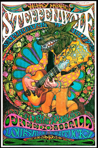 Steppenwolf Live At Louisville Music Concert Poster - Tallenge Vintage Rock Music Collection - Art Prints