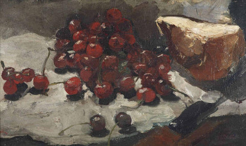 A Still Life With Cherries (Ein Stillleben mit Kirschen)- George Breitner - Dutch Impressionist Painting - Posters by George Hendrik Breitner