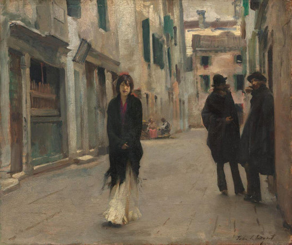 Street In Venice - John Singer Sargent Painting - Framed Prints