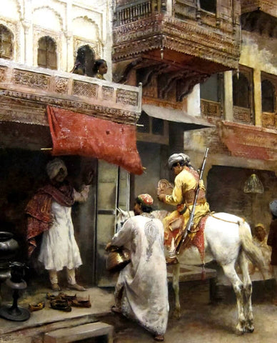 Street Scene In India by Edwin Lord Weeks