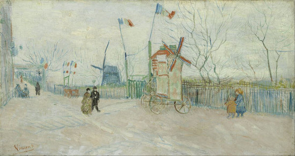 Street scene in Montmartre (Impasse Des Deux Frères) - Vincent van Gogh - Painting - Framed Prints
