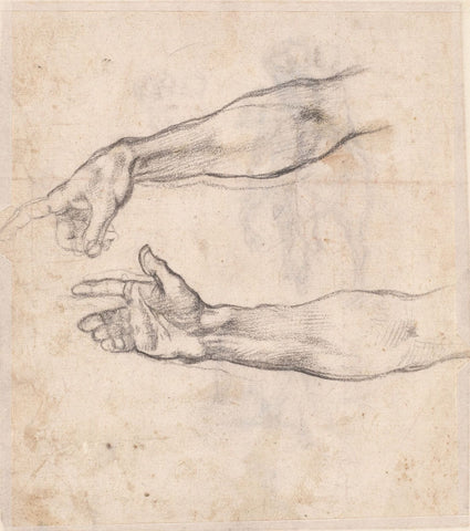 Study of an outstretched arm for a fresco - Michelangelo by Michelangelo